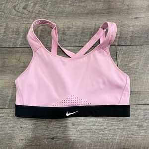 Nike Pink and Black Sports Bra size medium